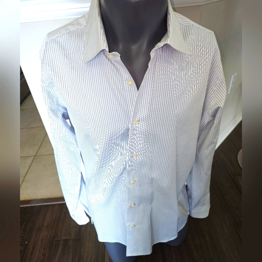 Tom James Custom 16 1/2, 34 Sleeve Button-Down Sh… - image 1